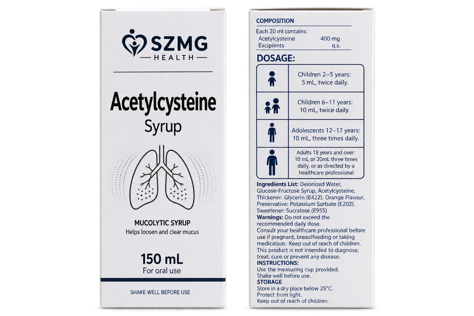 Acetylcysteine Sir. 400mg ( për të ritur dhe fëmijë )